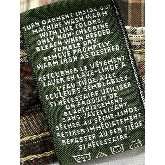 Eddie Bauer Men Cargo Shorts Size 30 Brown Plaid Mid Rise 11" Inseam 100% Cotton - Picture 5 of 6